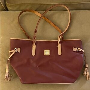 Dooney & Bourke Maroon Leather Tote